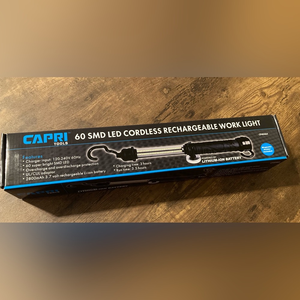 Capri Tools 60 SMD LED Cordless Rechargeable Work Light